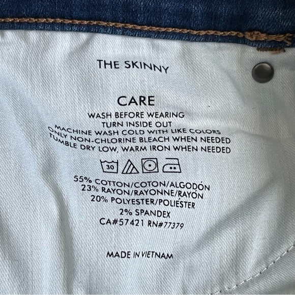 Ann Taylor The Skinny Sculpting Pocket High Rise Jeans Women’s Size 4 Blue Denim - Picture 10 of 10